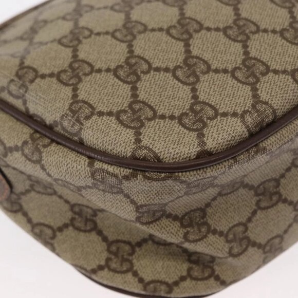 GUCCI GG Supreme Web Sherry Line Bag PVC Beige Gold 001 123 6177 Auth ka654 - Picture 5 of 16